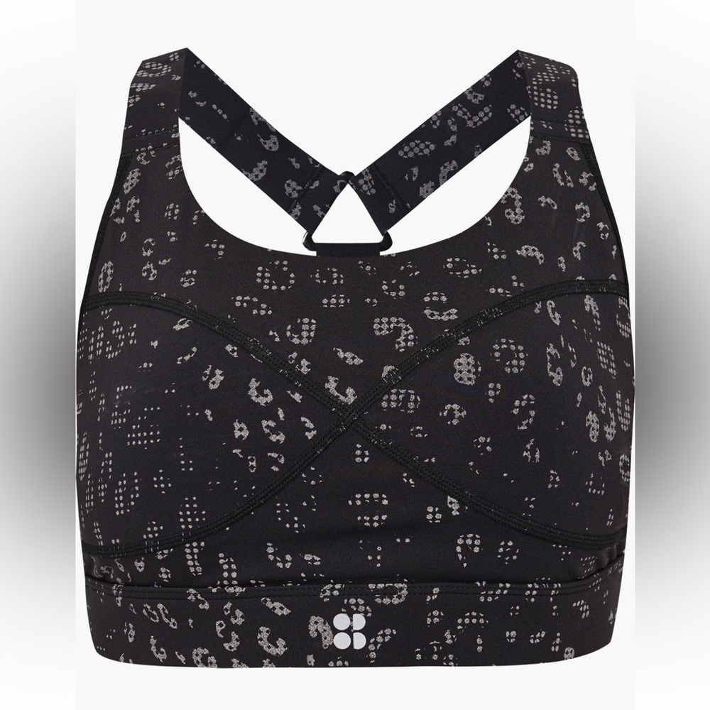 Sweaty Betty Black Sports Bra with Racerback Design